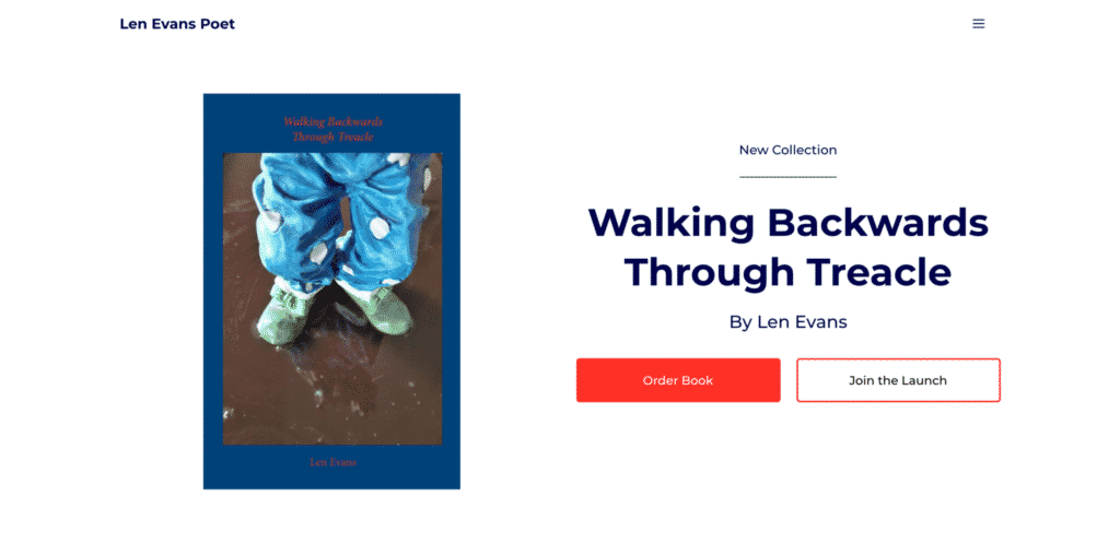 book sales page - book launch website